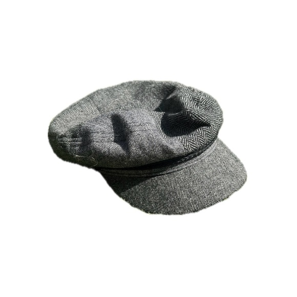 Gray Herringbone Newsboy Cap - Picture 1 of 2